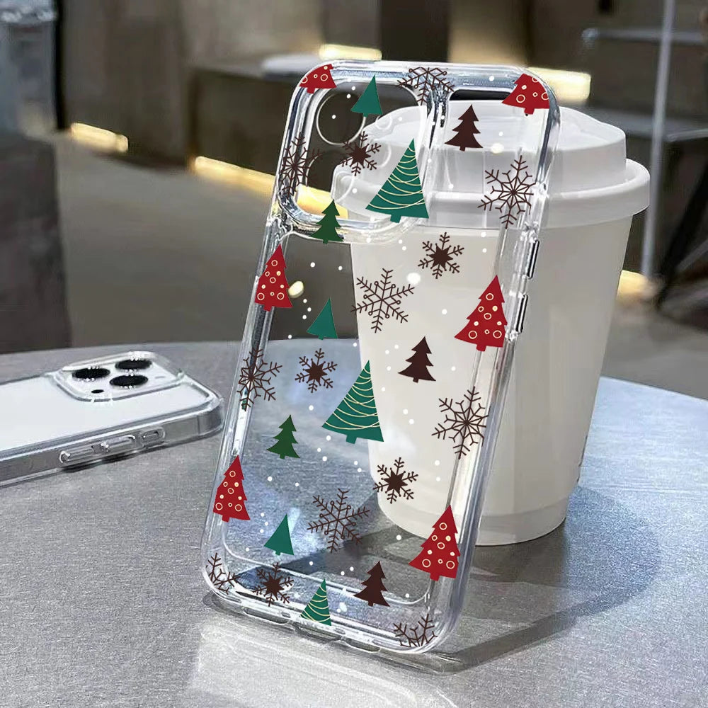 Fröhliche Weihnachtsbaum Santa Handyhülle für Samsung S25