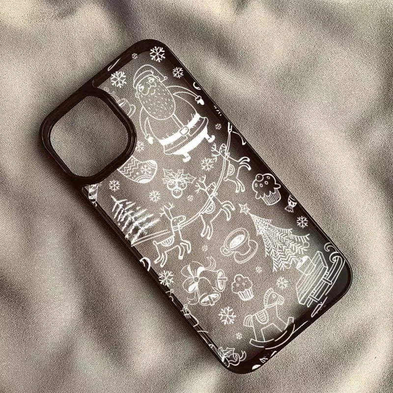 Cartoon Schneeflocken Weihnachts-Hülle für iPhone 16