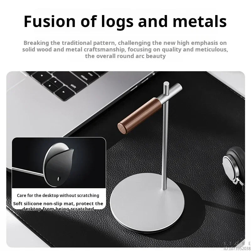 Edler Kopfhörerständer aus Walnussholz & Aluminium