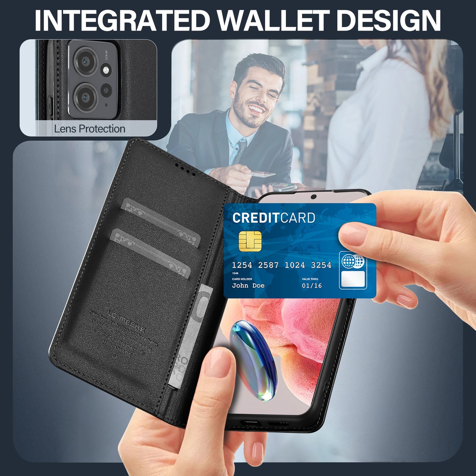 Business Flip Tasche für Redmi & Poco