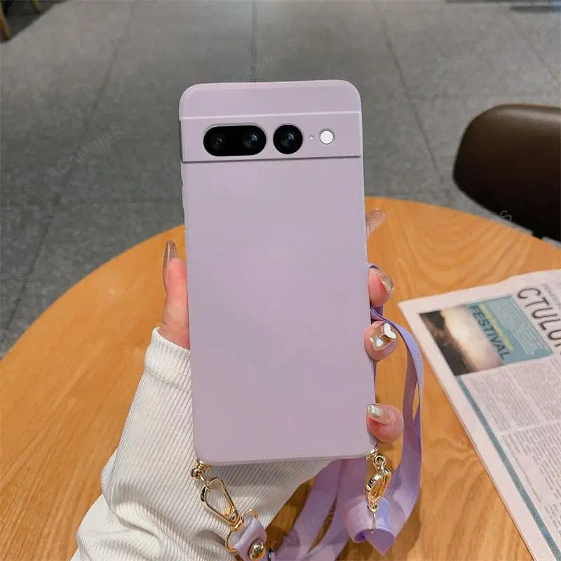 Crossbody Silikonhülle mit Band Pixel