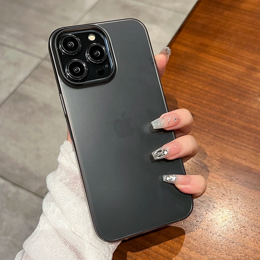 Ultradünne matte iPhone Hülle 11–16 Pro Max