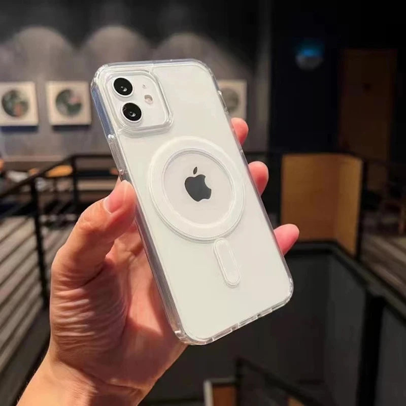 Hart Kristall Magnethülle für iPhone 13–16 Pro Max