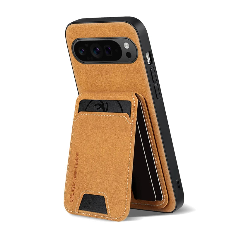 Pixel Hülle mit Kartenfach & Leder-Optik