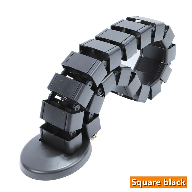 Black adjustable cable management for standing desks