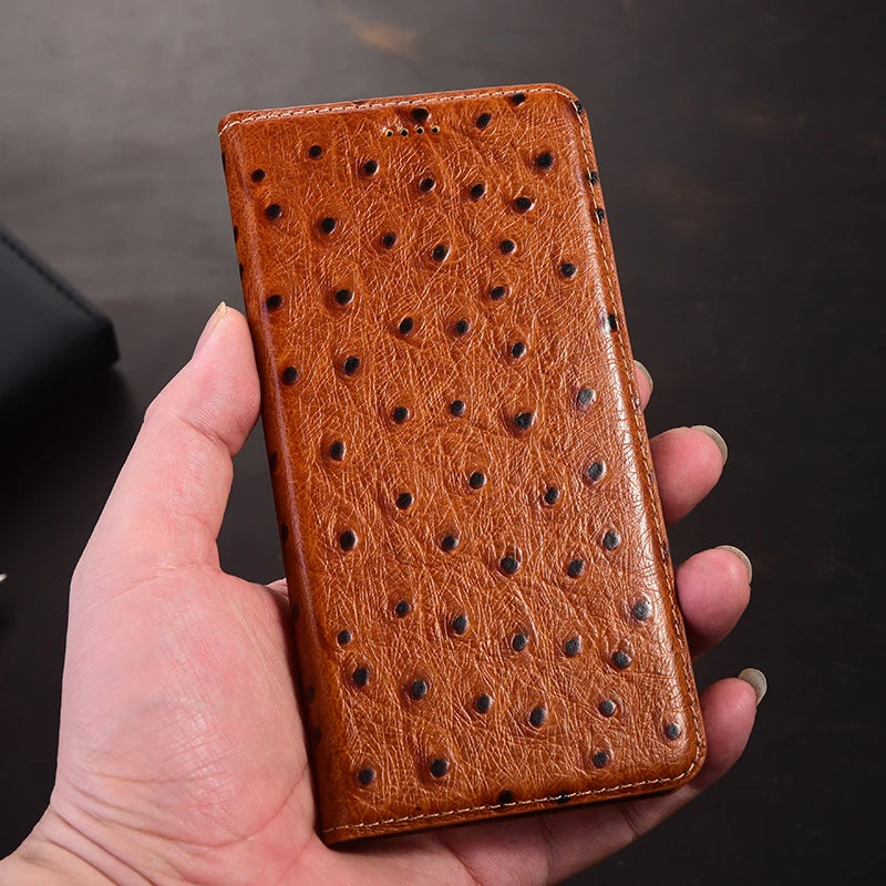 High-End Leder Flip Brieftasche für iPhone 17