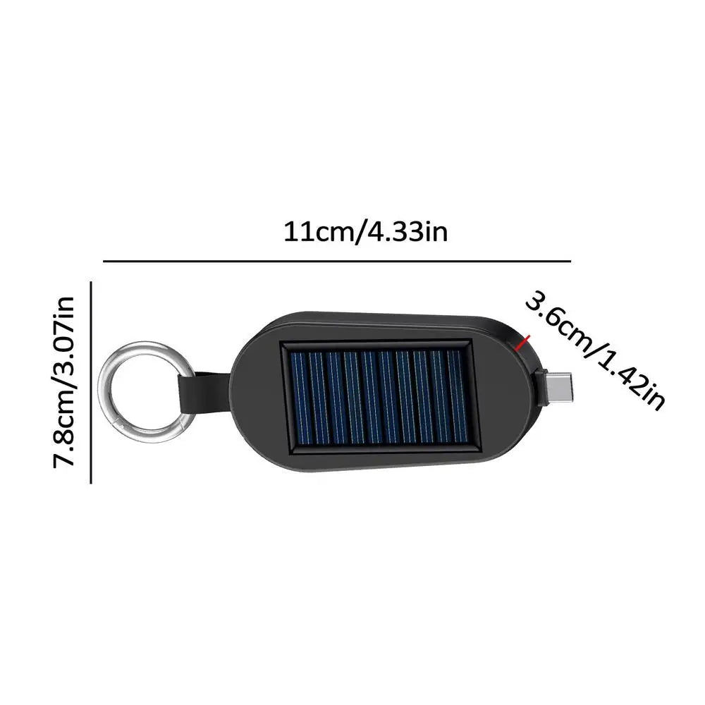 Mini Solar Keychain Powerbank mit Schnellladung