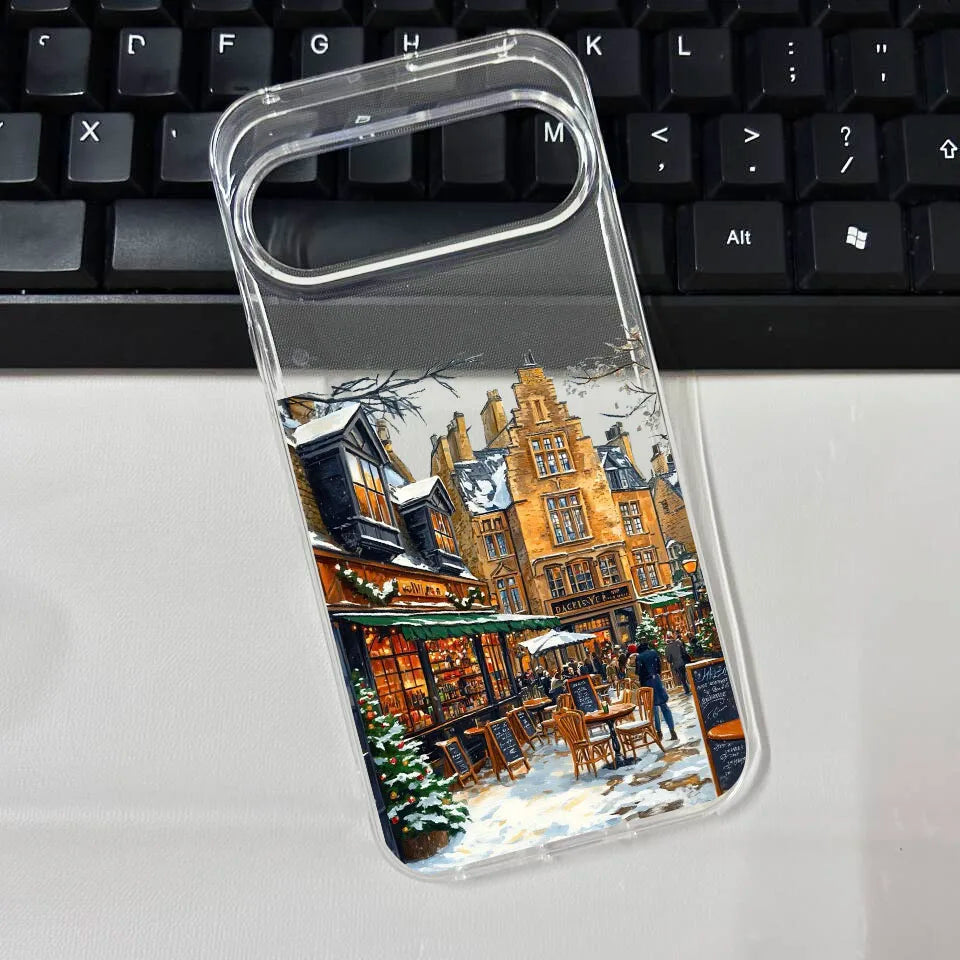 Winter TPU phone case with snowy landscape for Google Pixel