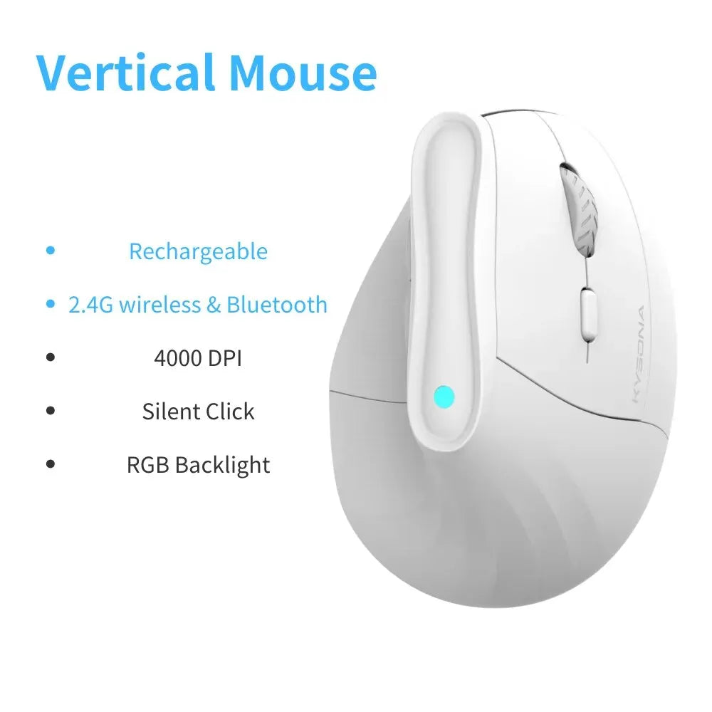 Vertikale ergonomische Bluetooth Maus mit 4000 DPI