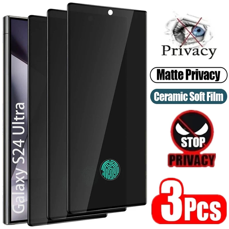 3er Matte Ceramic Sichtschutzfolie für Samsung