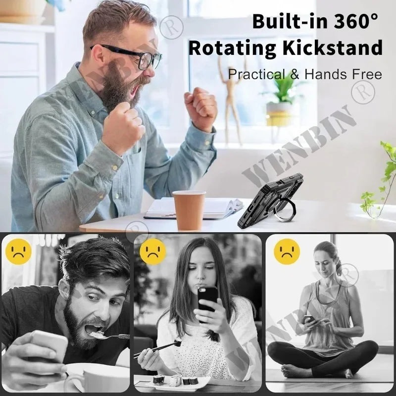 Magnetische Hülle mit Ringständer für iPhone 17 Pro