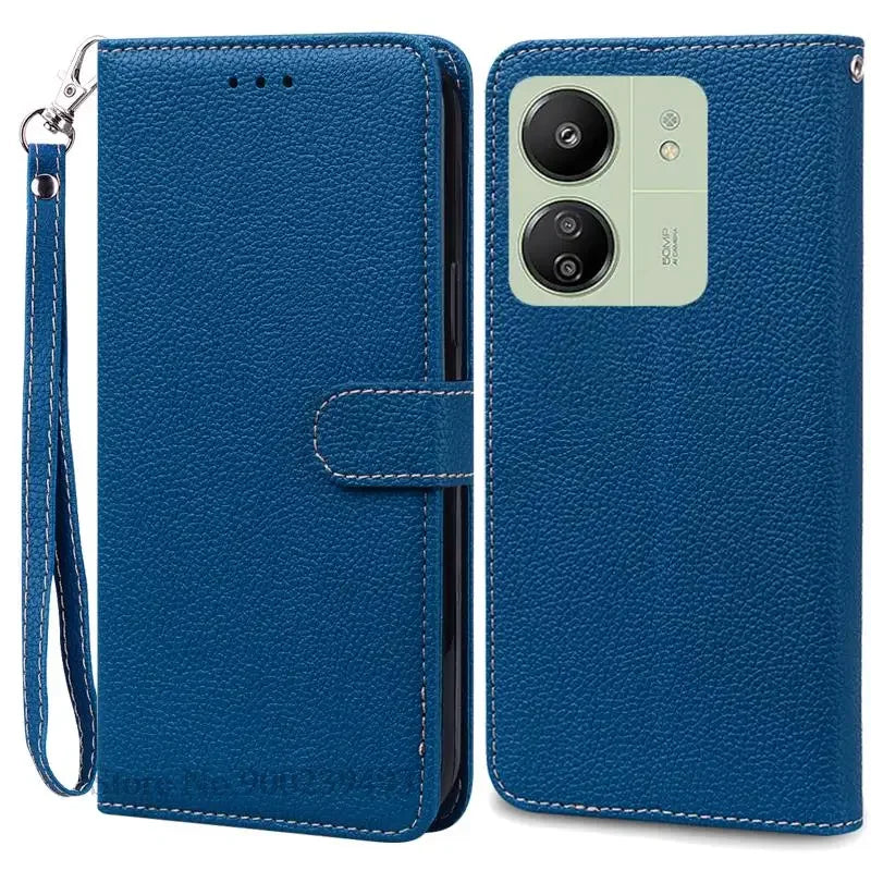Leder Klapphülle für Redmi 13C