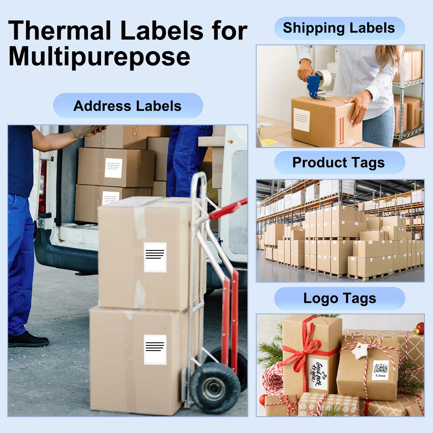 Marklife D200 Versandetikettendrucker 4x6 Bluetooth