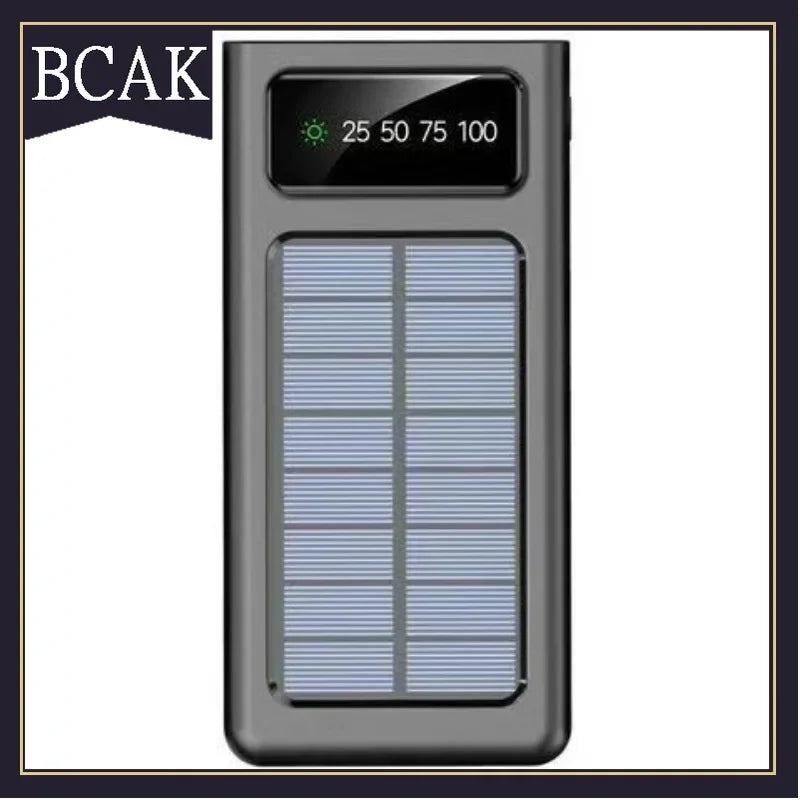 500000mAh Ultra-thin Solar Power Bank with Cable