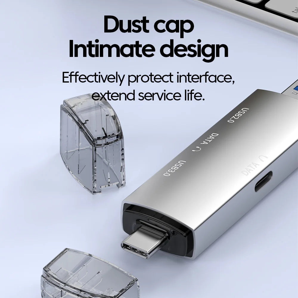 6-in-1 USB Typ-C Kartenleser Adapter für iPhone & PC