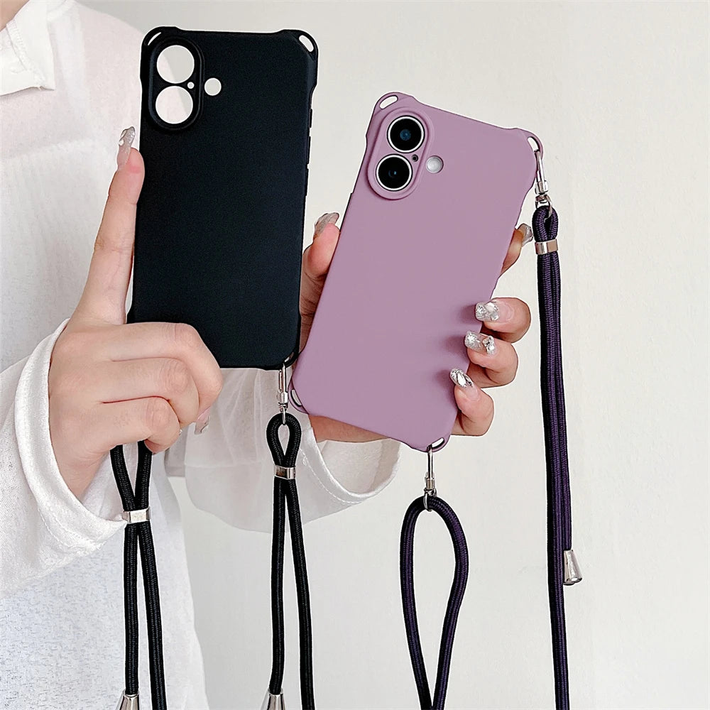 Umhängeband Silikonhülle für iPhone 17–11 Pro