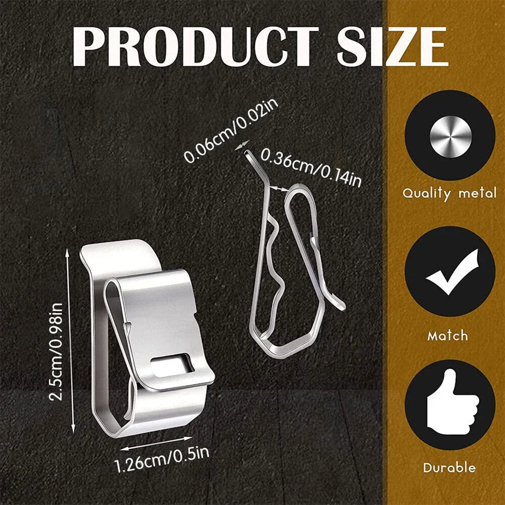 Stainless steel solar cable clips for cable management, 10–100 pieces