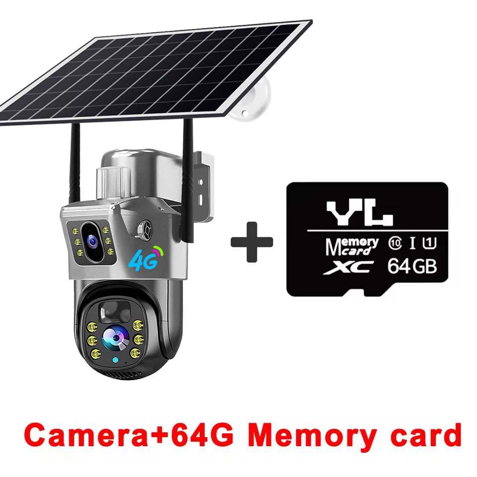 WiFi Dual-Lens Camera 4G Solar Night Vision Outdoor