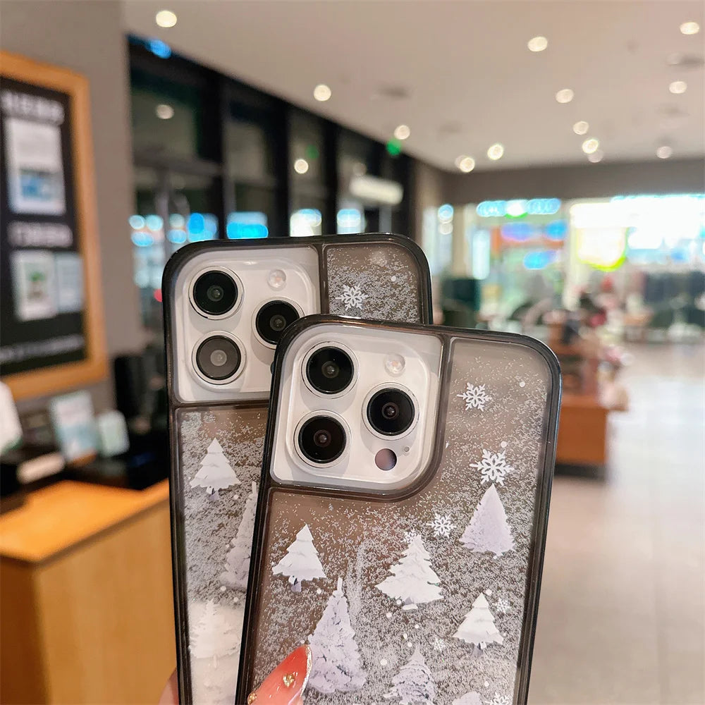 Weihnachts-Quicksand Case for iPhone 16 Liquid