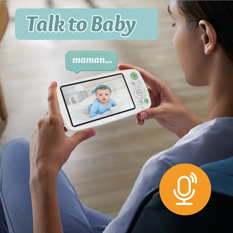 5 Zoll Kabelloses Babyphone mit Nachtblick und Audio