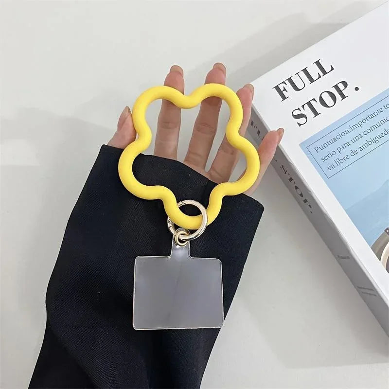 Silikon Armband Blumenmuster Lanyard Anti‑Fall