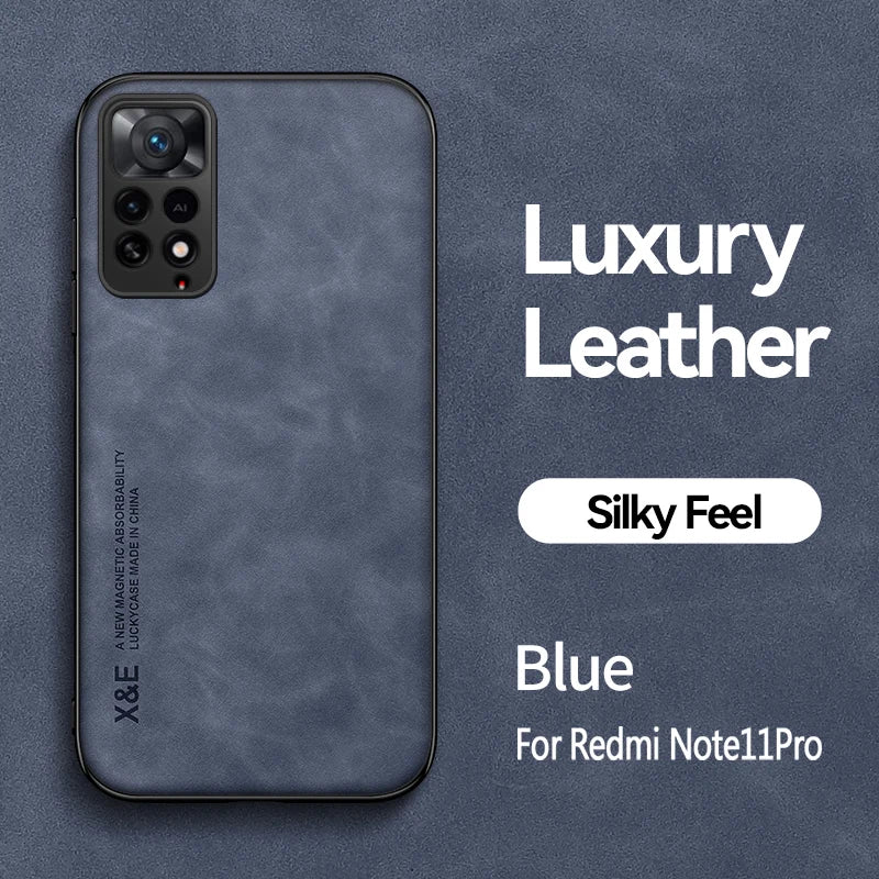 Étui en cuir magnétique pour Xiaomi Redmi Series