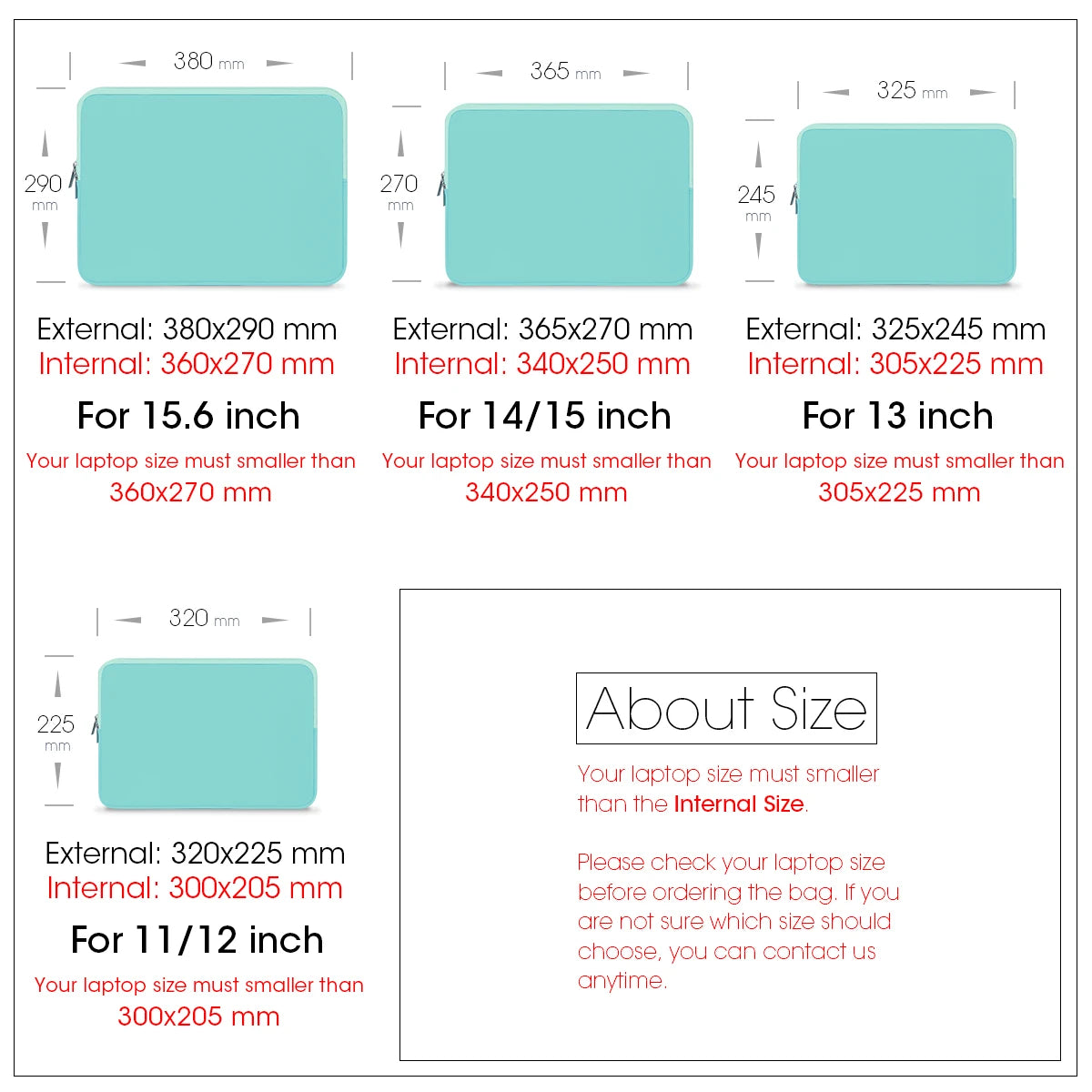 Weiche Baumwoll-Laptophülle 11–15,6 Zoll