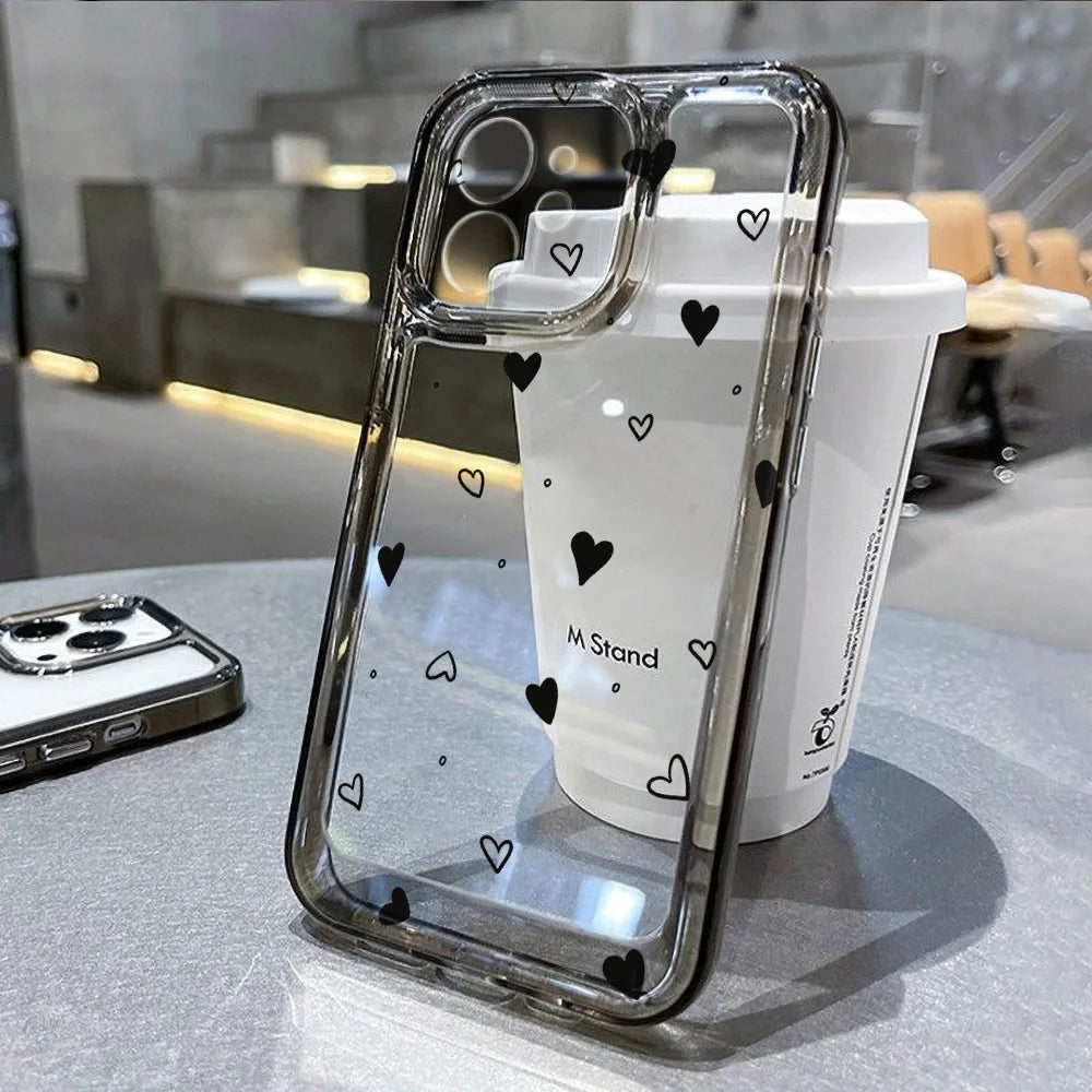 Klares Herz Design Case für iPhone 17