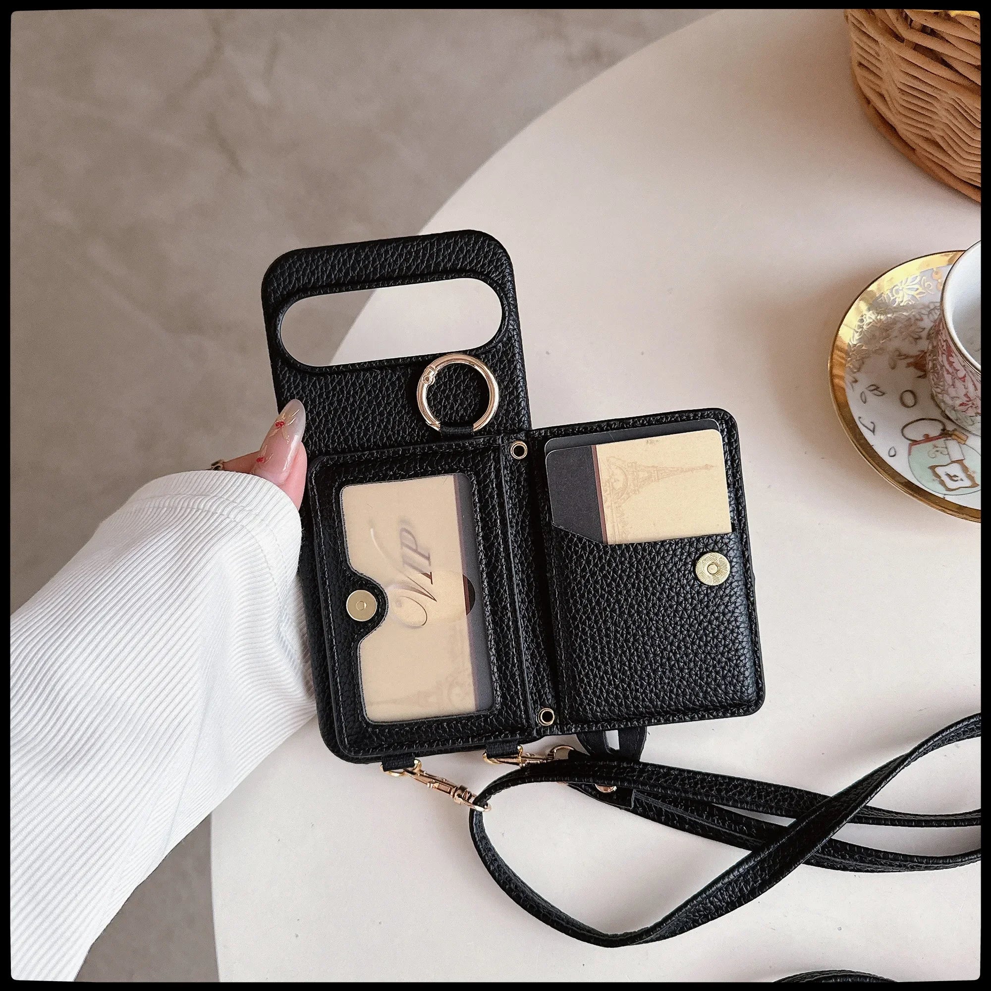 Ring Crossbody Wallet Hülle für Google Pixel 9