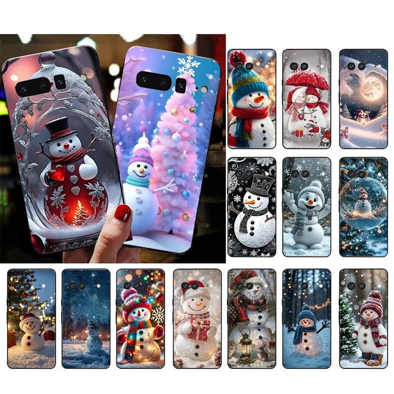 Weiche Weihnachts TPU Hülle für Google Pixel 8 9 und 10 Stoßfest Flexibel Rutschfest Langlebig Passgenau Silikon Case