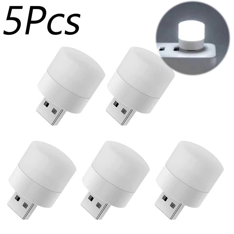 Mini USB LED Nachtlicht warmweiß 1–10 Stk.