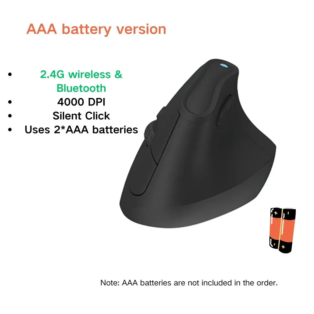 Vertikale ergonomische Bluetooth Maus mit 4000 DPI