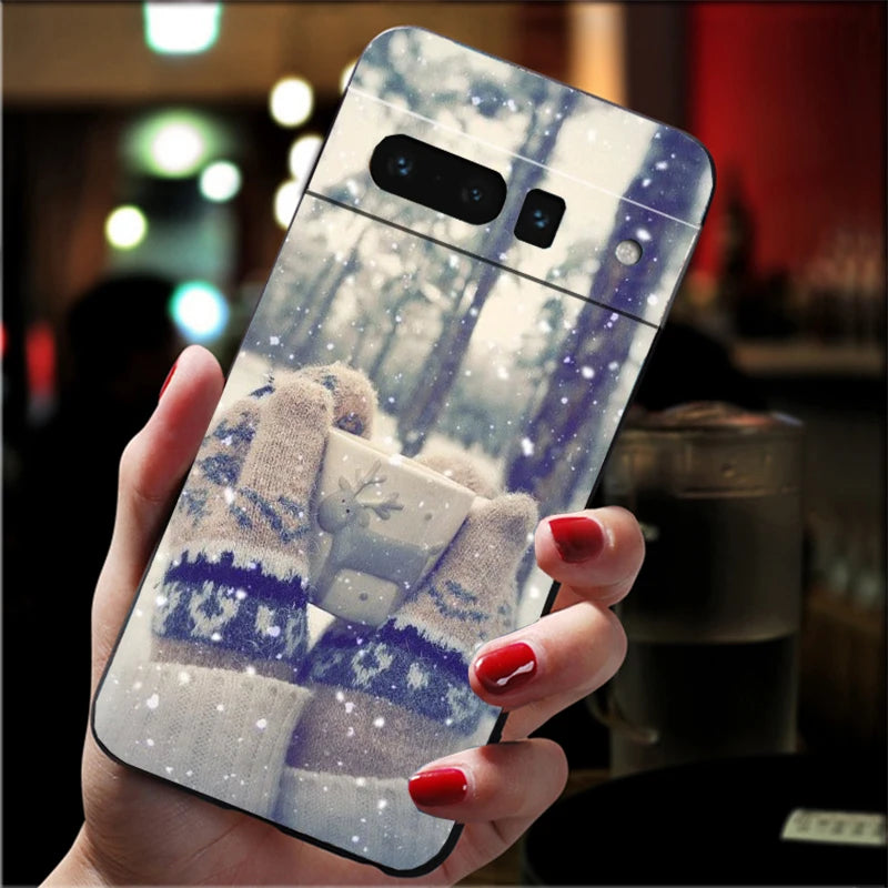 Winter TPU Hülle für Google Pixel 8 9 und 10 Schutz und Design