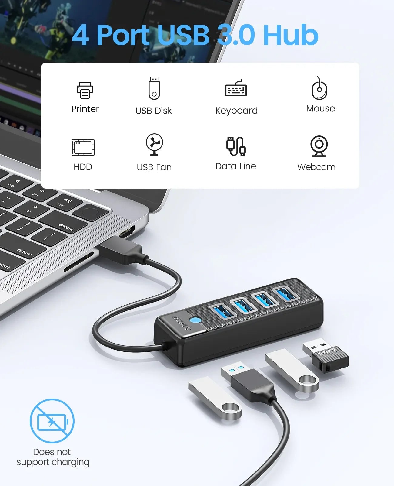 USB 3.0 HUB 4-Port Typ-C Splitter