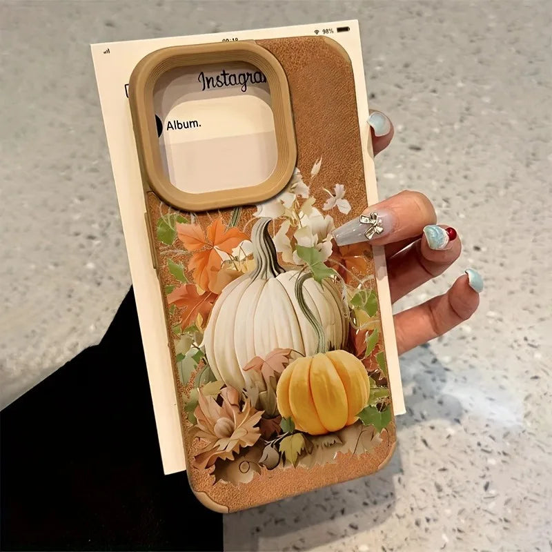 Herbst Kürbis Hülle für iPhone 16 15 14 Pro Max