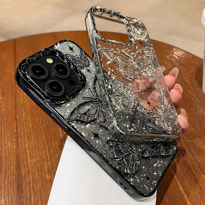 3D Bling Glitzer Schmetterling Hülle für iPhone 17
