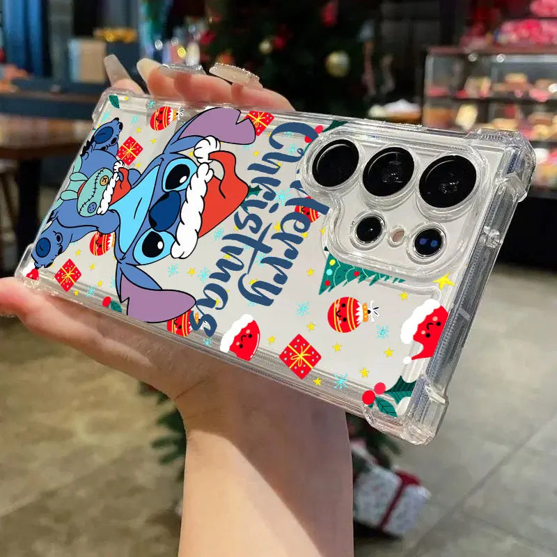 Weihnachts-Lilo & Stitch Hülle für Samsung S25