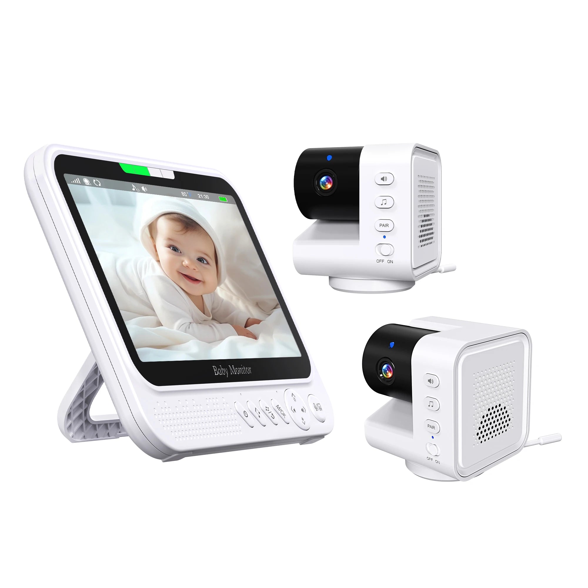 7-Zoll PTZ Baby Monitor mit Nachtsicht & Temperatur