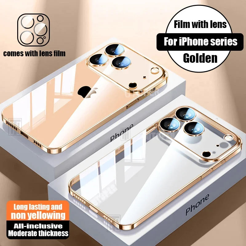 Ultradünne orangene TPU-Hülle für iPhone 17