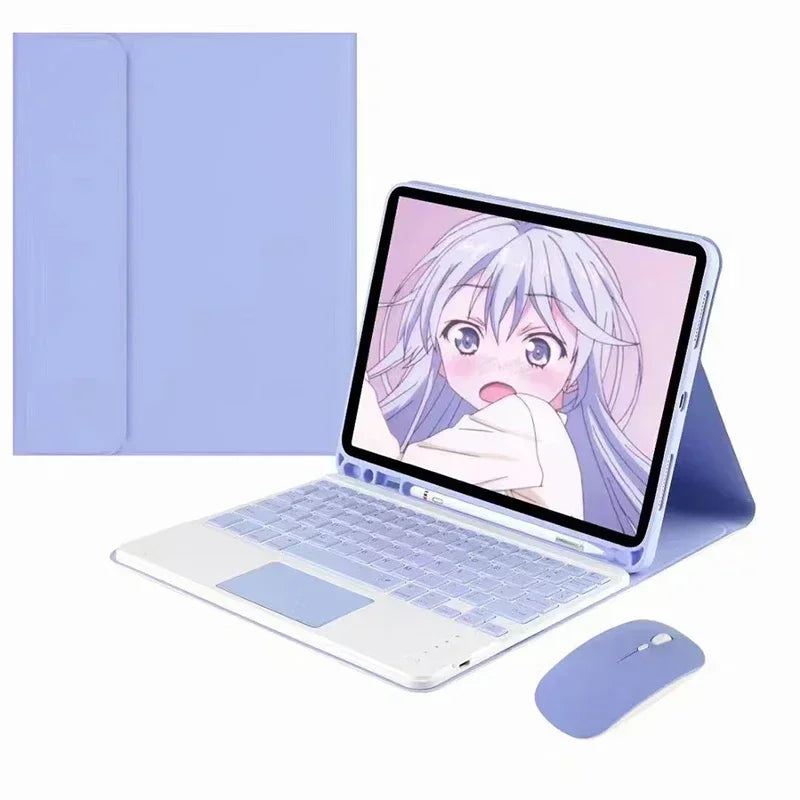 Kabellose Tastatur mit Maus für iPad Hülle