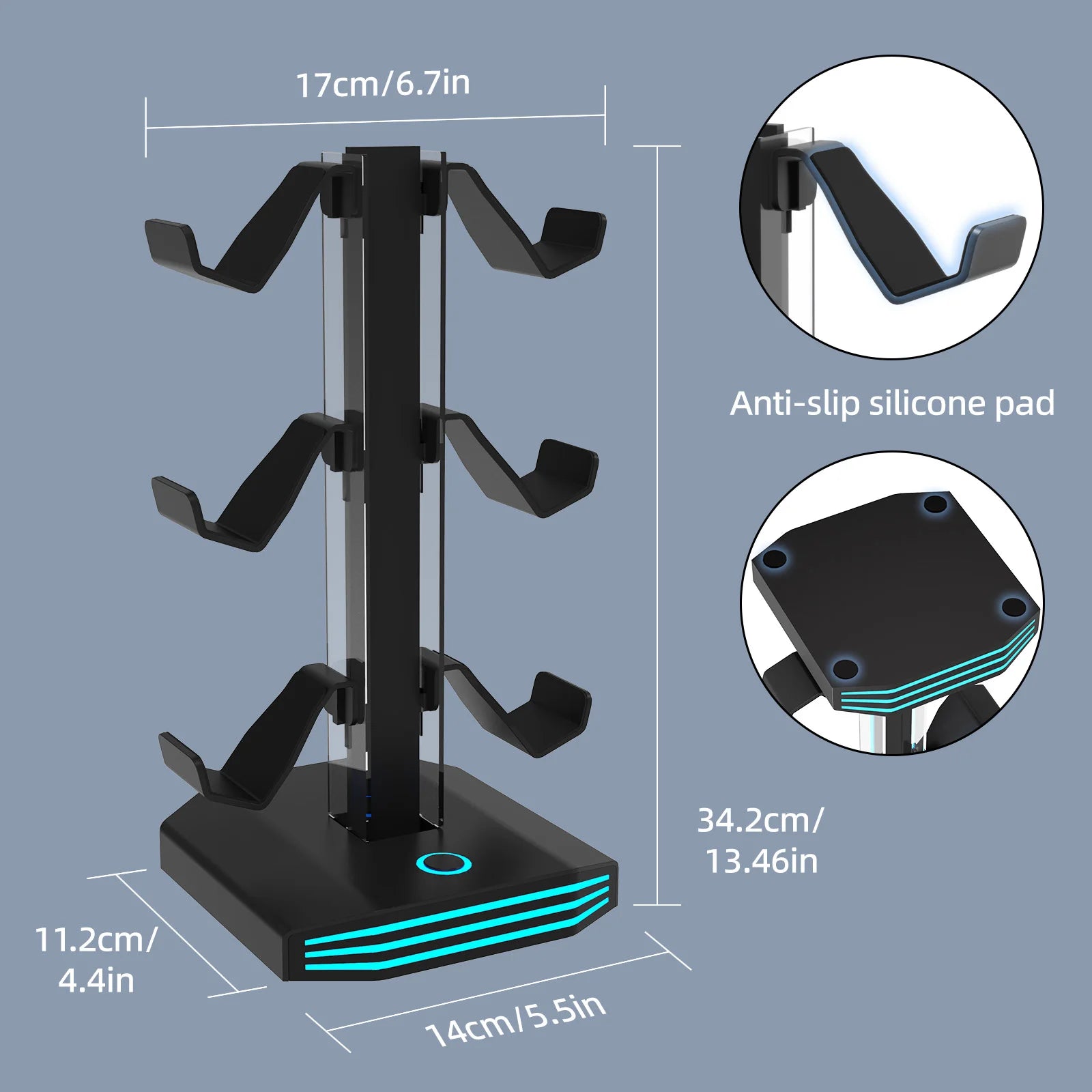 Universal Gaming Controller and Headphone Stand RGB