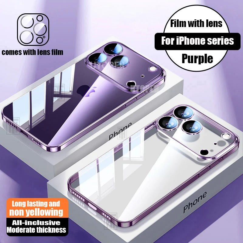 Ultradünne orangene TPU-Hülle für iPhone 17