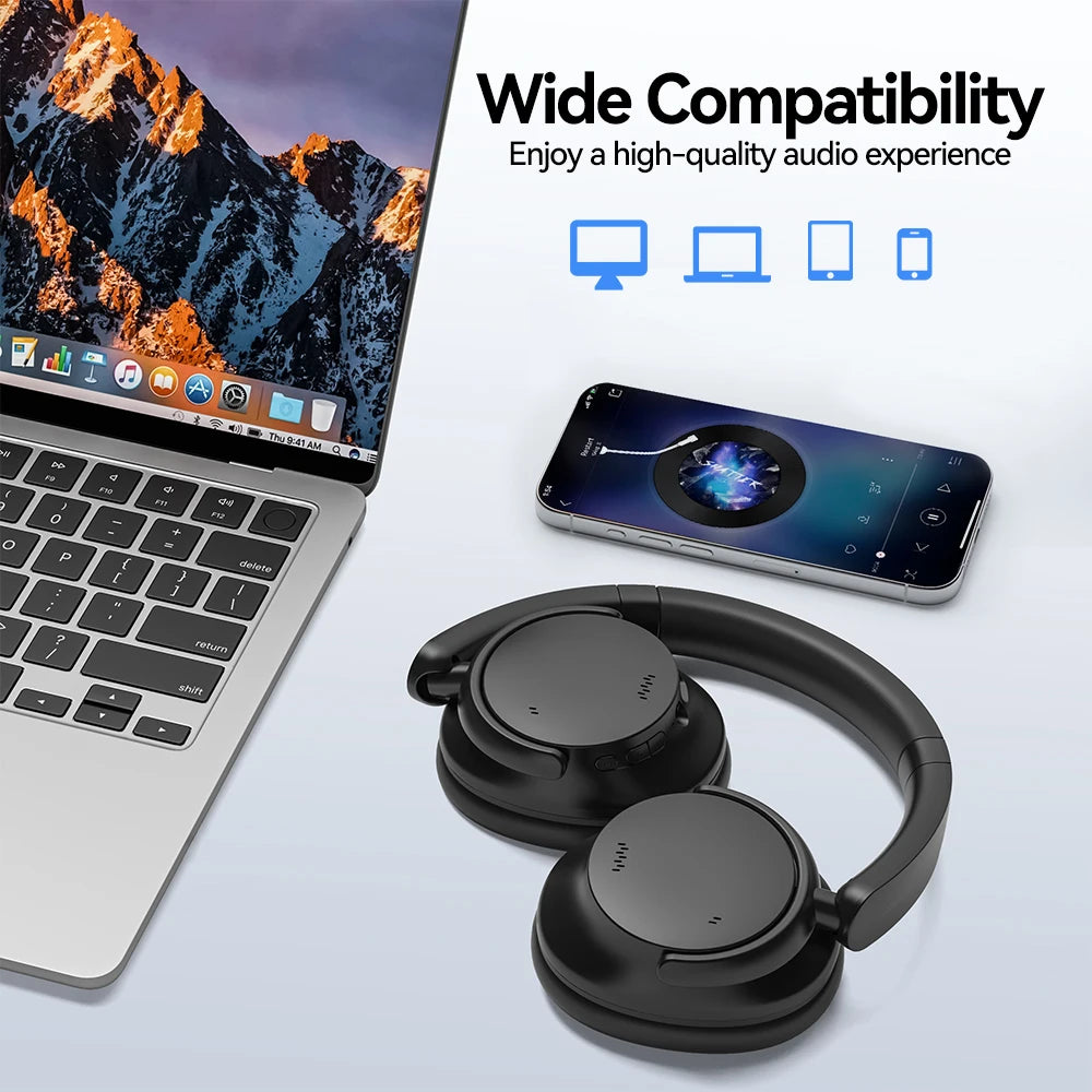 AUSDOM E7 PRO Kabellose Over-Ear ANC Kopfhörer 80h