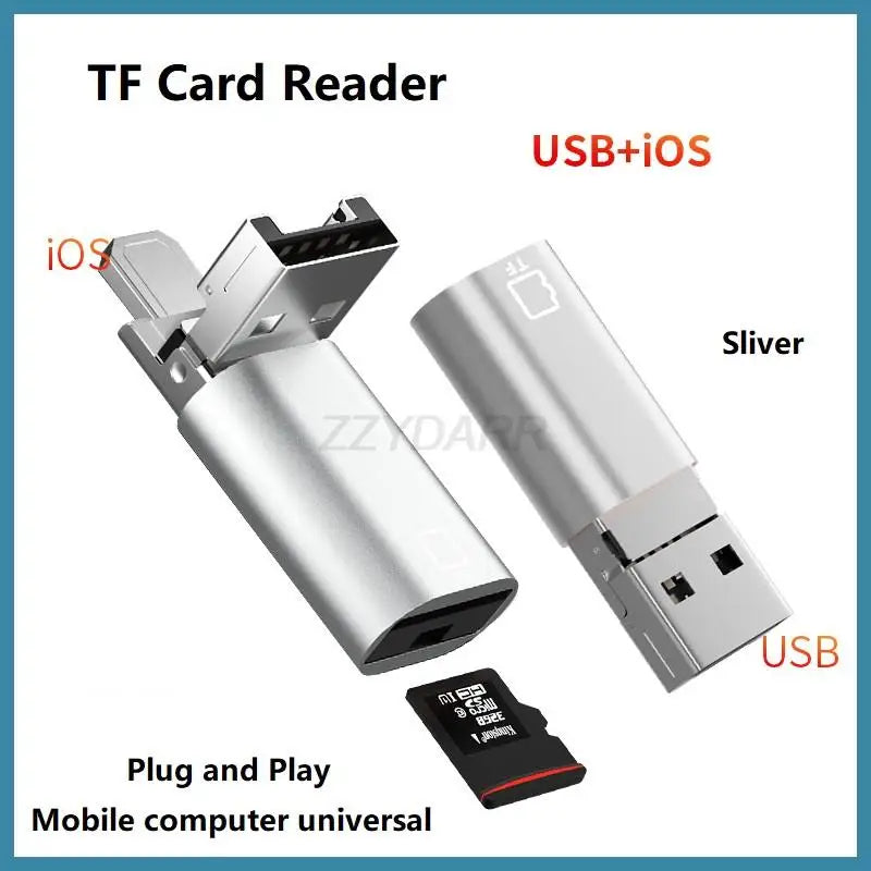 USB Micro SD Kartenleser für iPhone & Typ C Geräte