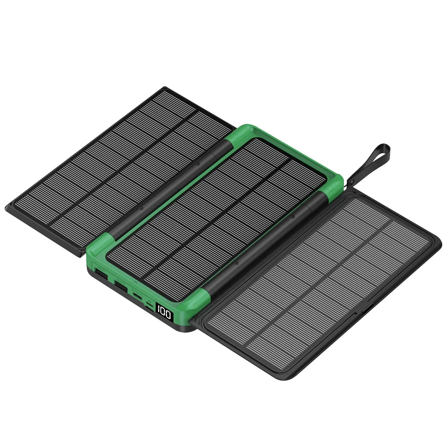 Foldable 20000mAh Solar Power Bank Qi Wireless