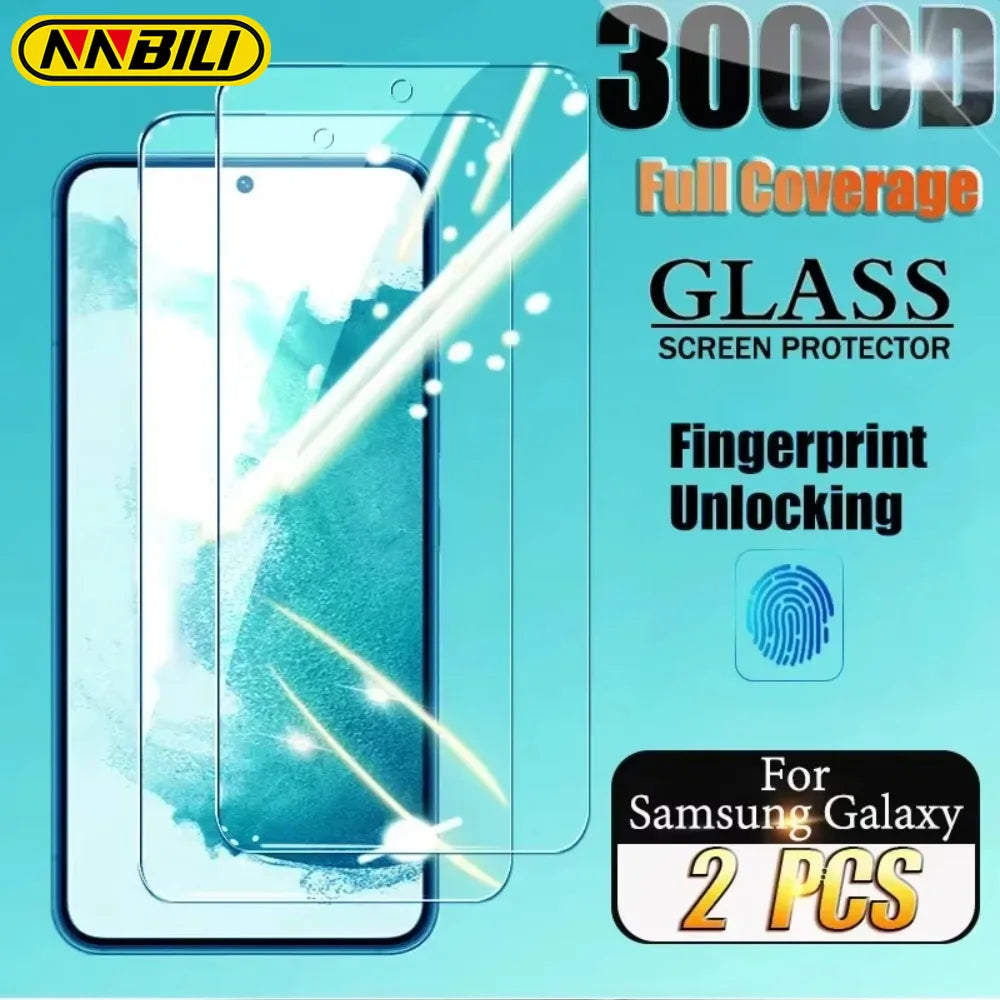 2er Set Fingerabdruck Panzerglas für Samsung