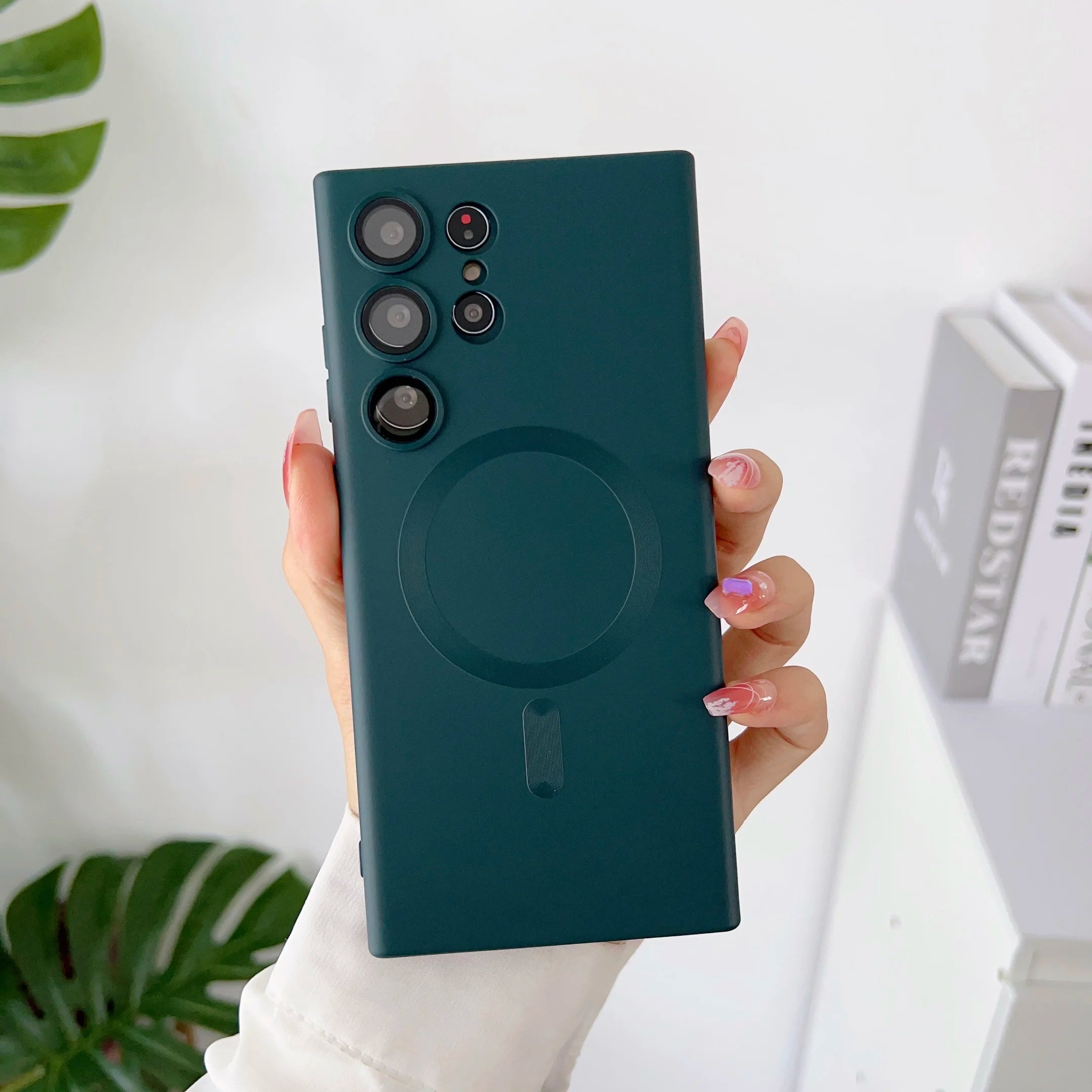 Magnetische Hülle mit Wireless Ladefunktion für Samsung