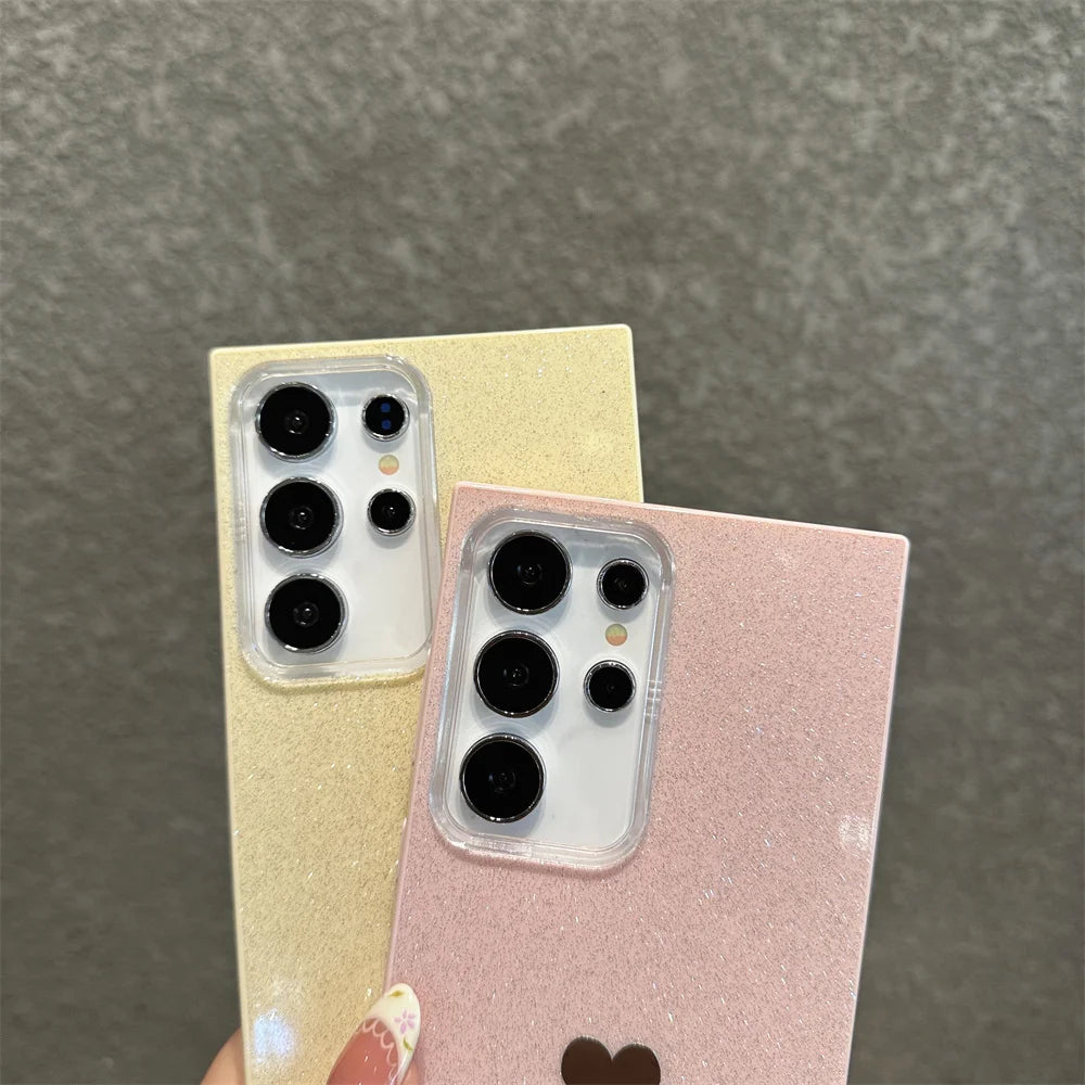 Glitter Heart Case for Samsung Galaxy S25 S24 S23