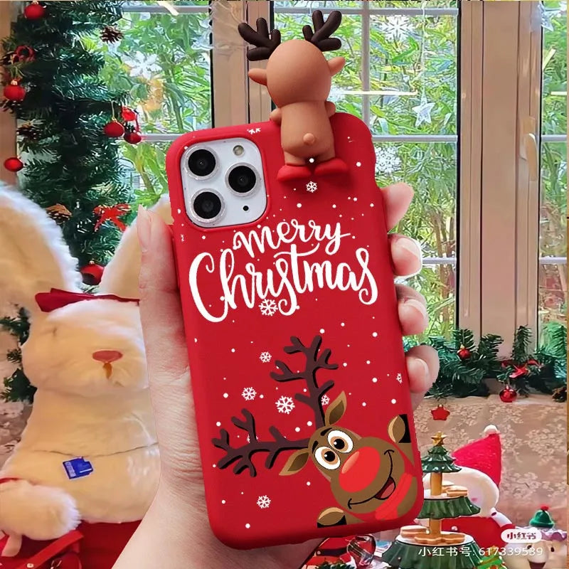 3D Bär Santa Weihnachts Handyhülle für Samsung S25