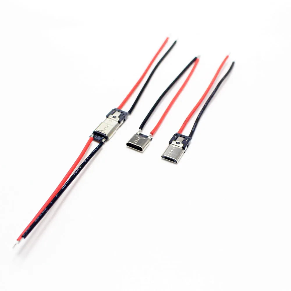 Micro USB Typ-C 2Pin Stecker Set